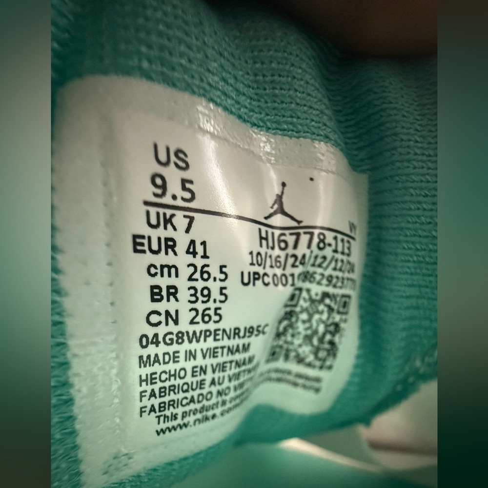 New Nike Jordan CMFT Era "Washed Teal" | Size US 9.5 - Picture 7 of 15
